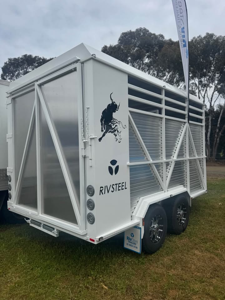 2025 RivSteel Built 12ft stock trailer photo 2